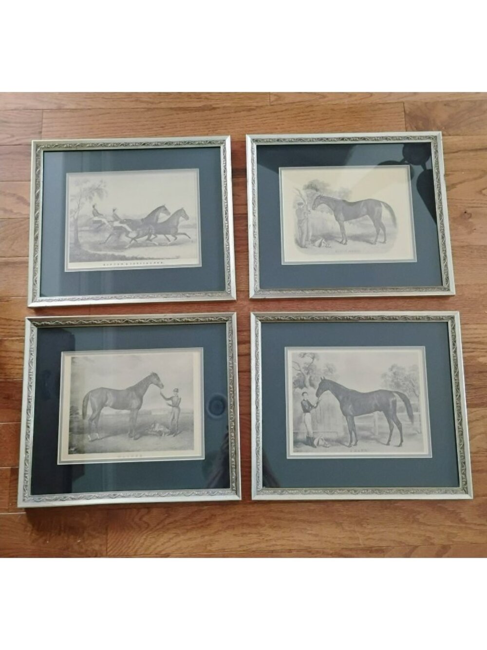 Vintage Framed Equestrian Horse Art Prints - Set of 4 Gallery Wall Decor - Picture 1 of 16